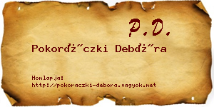 Pokoráczki Debóra névjegykártya